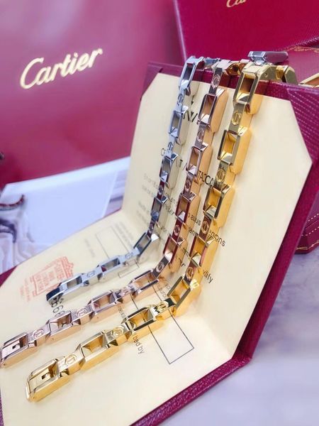 

fashion brand jewelry stainless luxury steel bracelets bangles pulseiras leather bracelets for man and women with gift box coop7a, Golden;silver