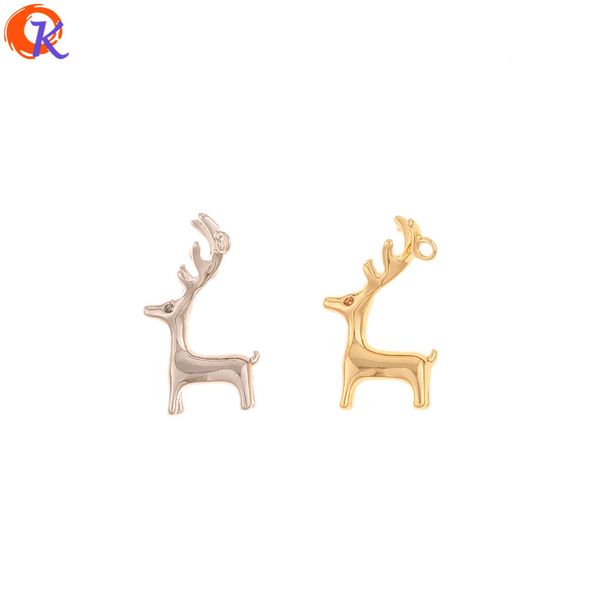 

cordial design 50pcs 19*19mm jewelry accessories/deer charms/earrings making/genuine gold plating/hand made/jewelry findings, Bronze;silver