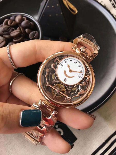 

men's sports watch stylish personality shiny dial 40mm multi-functional electronic quartz watch calendar stainless steel wrist watch, Slivery;brown