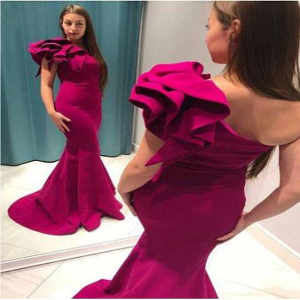 

rose red ruched ruffles pleat one-shoulder mermaid prom dresses simple sleeveless floor length customize evening gown for women, White;black