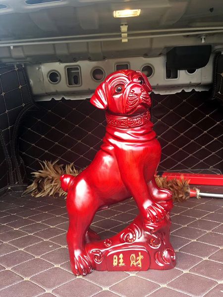 

creative classic mahogany wangcai dog decoration bar restaurant outdoor indoor living room office fashion boutique gift 1