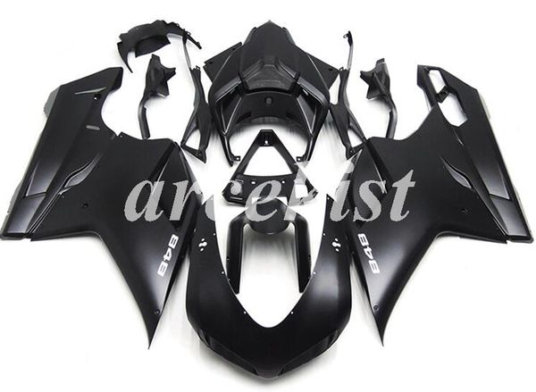 

4 gifts new abs injection full fairings kit fit for ducati 848 evo 1098 1198 1198s 2007 2008 2009 2010 2011 2012 body set black