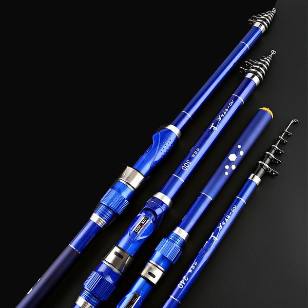 

simpleyi 1.8m-3.0m fishing rod portable travel carbon fiber carp fishing rod tackle
