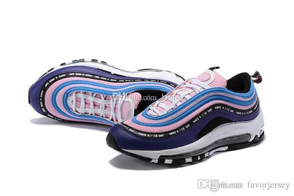 

2019 have a nice day 97 women running shoes blue green purple 97s wonantrainers sports sneaker, White;red
