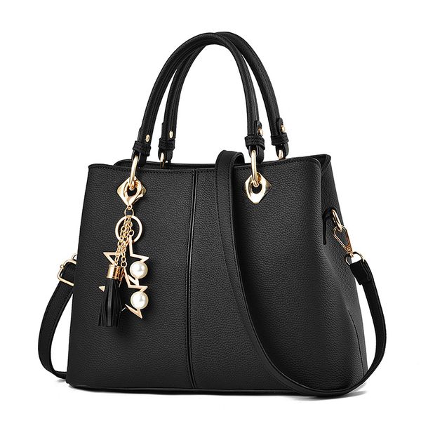 

large capacity female casual women tote shoulder bag soft leather ladies bucket handbags messenger bags business crossbody purse