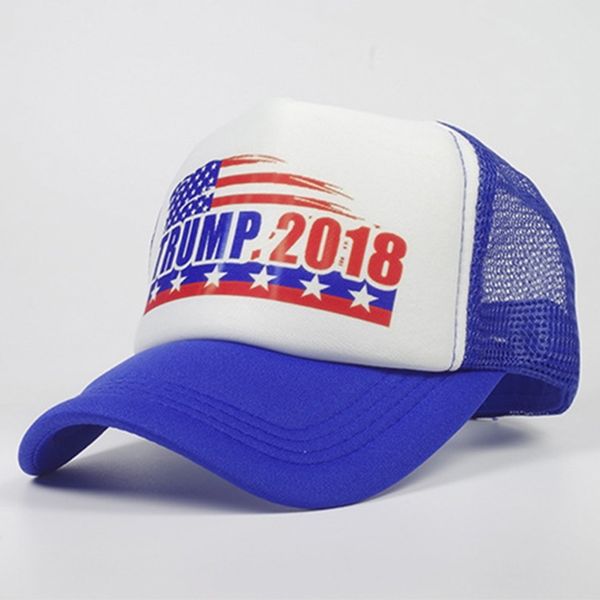 

trump 2018 бейсбол хлопок mesh cap регулируемая дышащий trump американский флаг hat открытый printed star trump unisex caps dh1036 t03