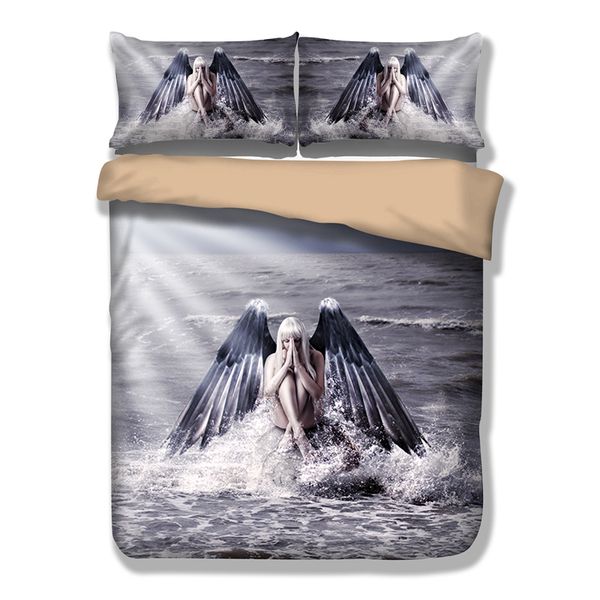 

3d angel wings bedding set hd print duvet cover single full  king au usa uk size