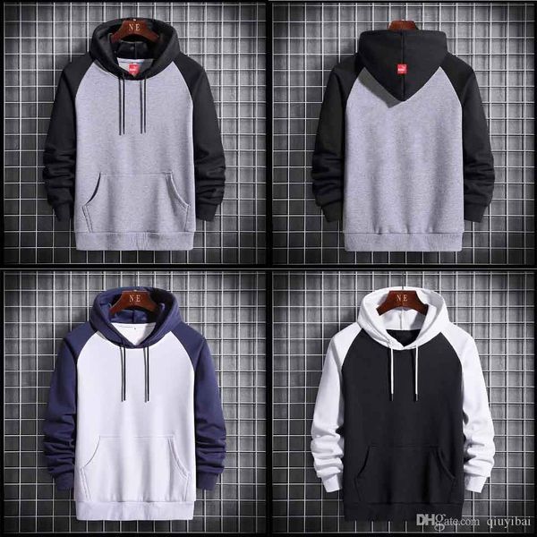 

brand men's hoodies sets fashion stripe male hooded sweatshirt with pants sets sports suit tracksuit clothes outdoors ins nk, Black