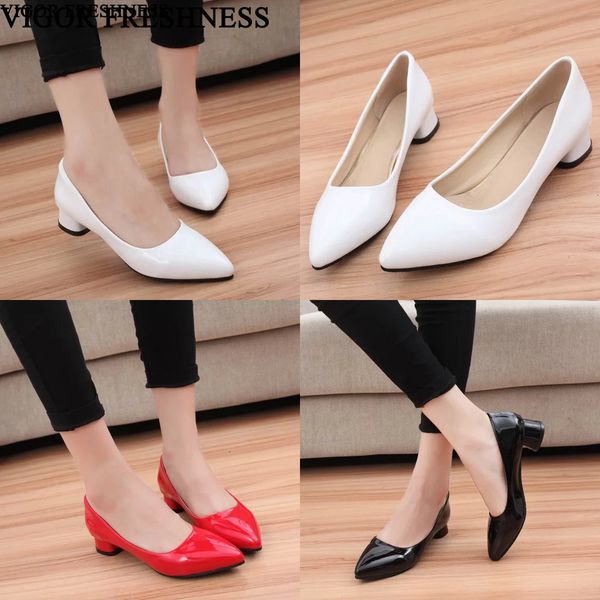 

vigor freshness shoes women pumps dress shoes spring office lady low heels women's pumps autumn female lady wy356, Black