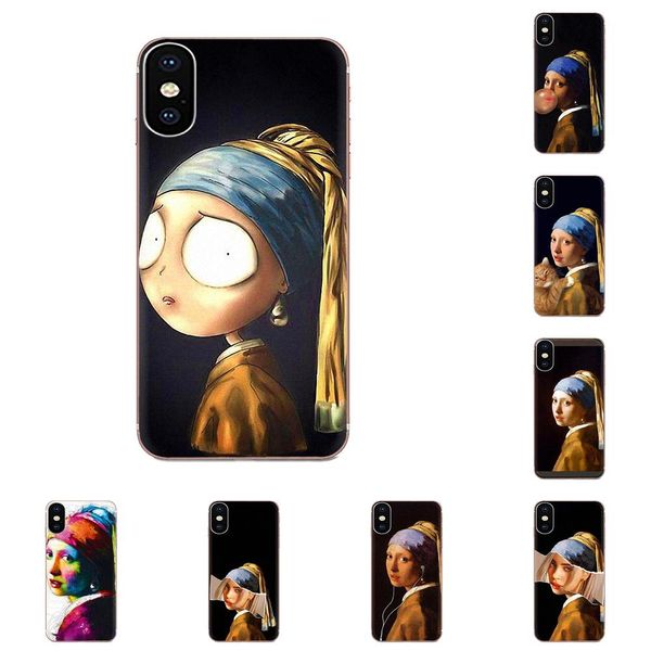 

custom girl with a pearl earring tpu top selling for galaxy grand a3 a5 a7 a8 a9 a9s on5 on7 plus pro star 2015 2016 2017 2018