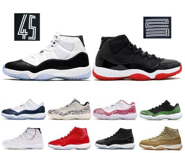 

bred 11 11s mens basketball shoes concord cap and gown heiress space jam men women trainers high sneakers xi snakeskin designer shoes