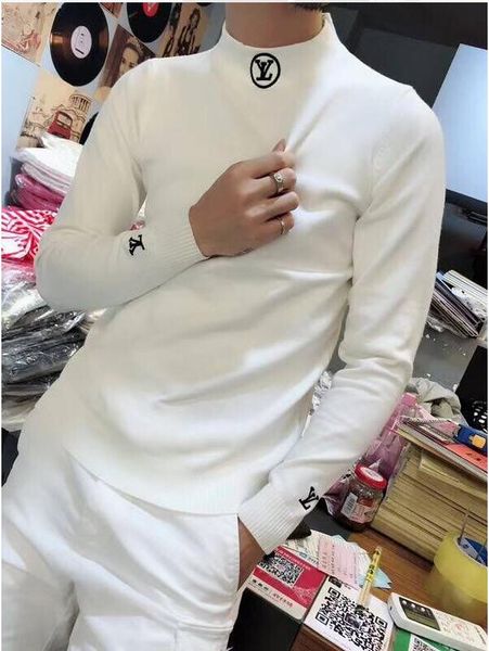 

2019 winter high neck thick warm weater men turtleneck brand men weater lim fit pullover men knitwear