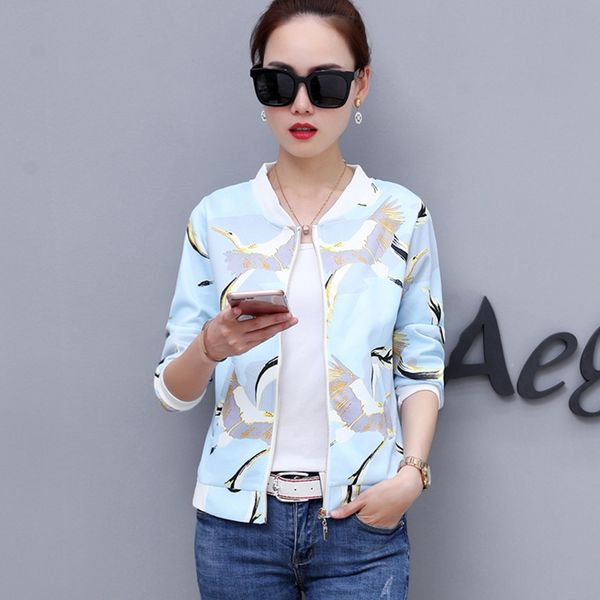 

2019 spring fashion bomber jacket women long sleeve basic coats casual thin slim outerwear short pilot bomber jackets plue size, Black;brown