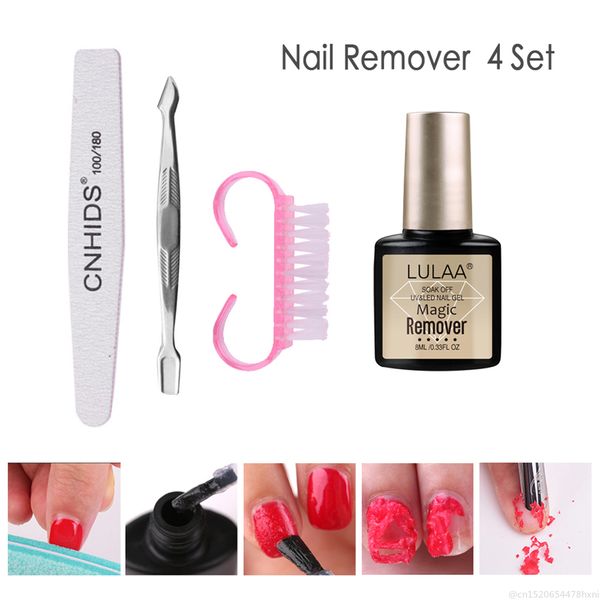 

8ml magic burst gel set nail polish remover cleaner nail file cuticle pusher uv gel degreaser manicure tool sets tslm1