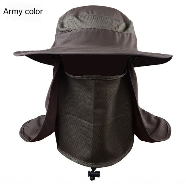 

it3ij men's sunscreen bucket bucket sunscreen hat fisherman hat fishing large eaves mountaineering cap multifaceted detachable fisherma, Blue;gray