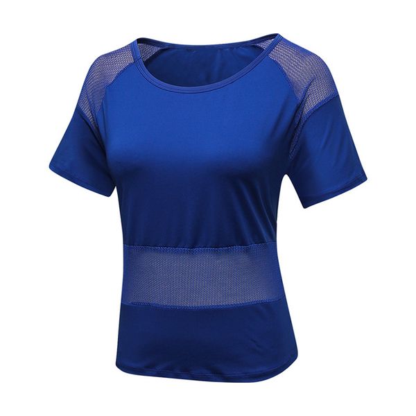 

women sportwear quick-dry breathable splice mesh loose for yoga kh889, Black;green
