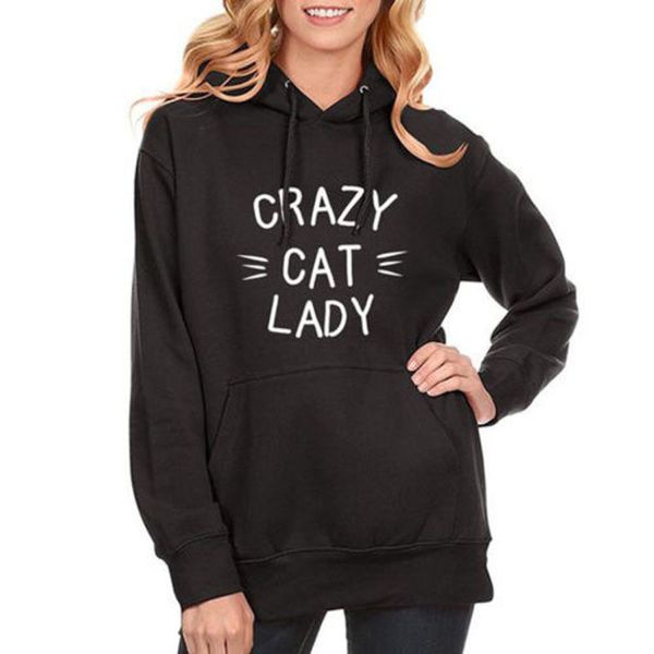 

brand new fashion women long sleeve hoodies pullover hooded sweatshirt coat jacket hoodies, Black