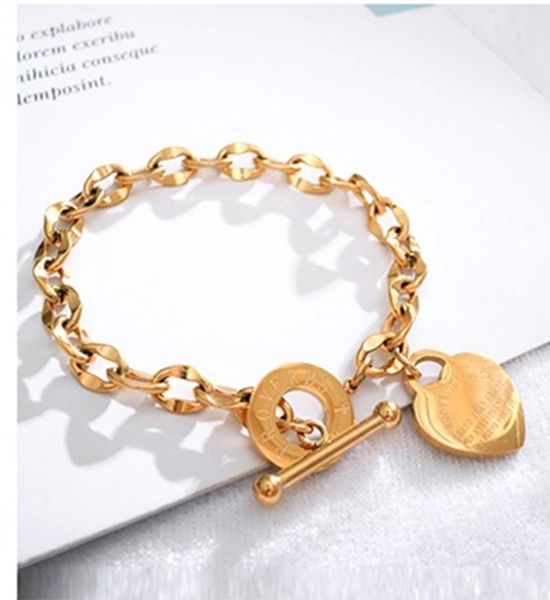 

lucky bracelet for european and american fashion jewelry titanium steel bracelet for women's gifts charm, Black