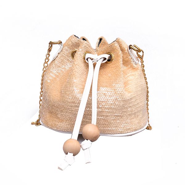

женщины сумка с блестками bucket bag crossbody сумки для женщин мода pu кожи плеча сумки золото