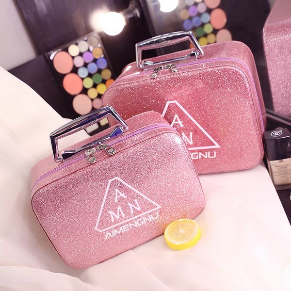

cosmetic bag cute girl heart large capacity storage box makeup kit