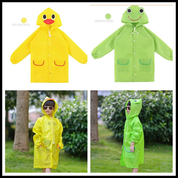 

cute kids raincoat cartoon animal style lovely waterproof raincoat for children girls boys rain coat student poncho rainwear rainsuit 2020, Red;brown