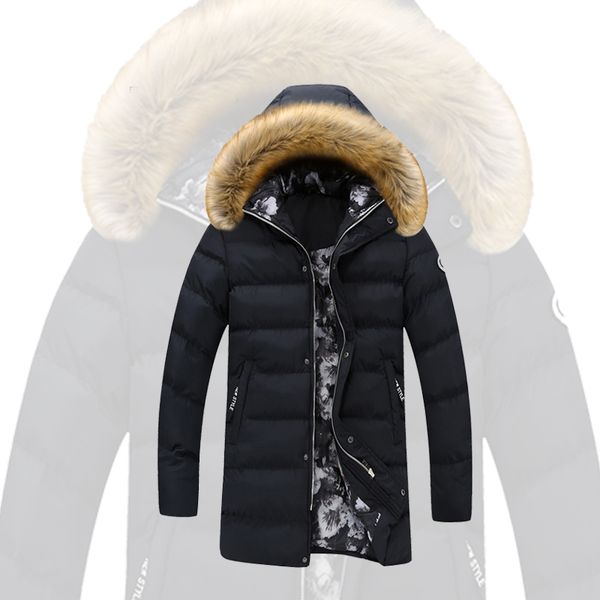 

men's winter hooded parka coat long jacket luxury overcoat men's winter hooded parka coat long jacket luxury overcoat hhero, Black;brown