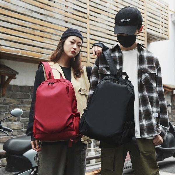 

large capacity backpack men and women wrinkle bag lightweight bag high school student computer personality outdoor