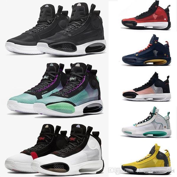 2020 Jumpman 34 Xxxiv Blue Void Eclipse Bred Basketball Shoes 34s