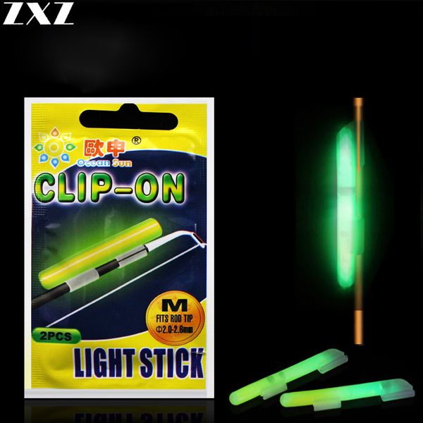 

10pcs clip-on fishing rod glow stick fishing lights float ser fireflies night float bobber dark glow stick outdoor