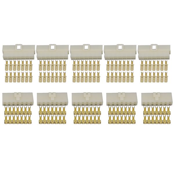 5 Sätze brandneuer 14-poliger DJ7141-6.3-11/21 elektrischer Kabelverbinder, männlicher und weiblicher Kfz-Stecker