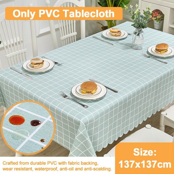 

nordic style pvc waterproof checkered kitchen dining cover outdoor picnic spillproof stain resistant table cloth rectangle