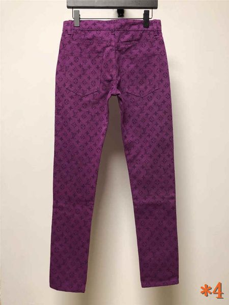 

mens jeans pants letters print purple denim pants fashion jeans mens zipper letters pocket distressed ripped biker brand jeans a4, Blue