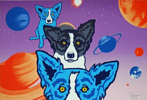 

george rodrigue blue dog home decor handpainted &hd print oil paintings on canvas wall art pictures 200115