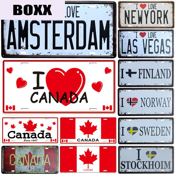 

любовь страна номерной знак декор металлическая пластина номер автомобиля жестяная вывеска бар паб кафе домашний декор металлическая вывеска