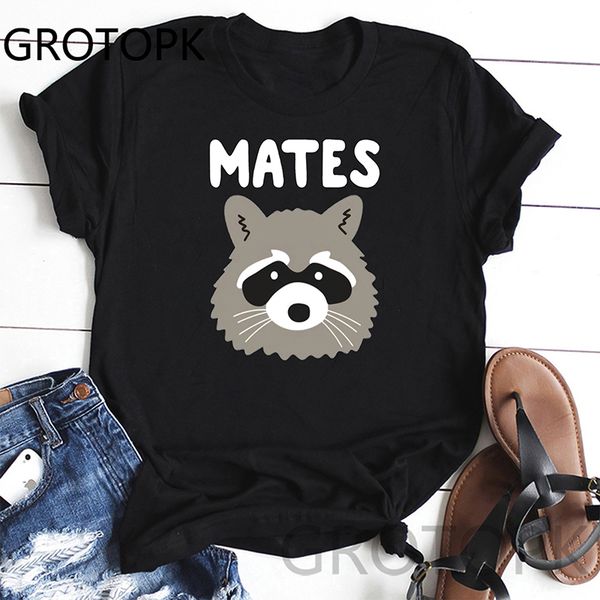 

mates cartoon t-shirt t-shirt shirt tumblr tee hipster matching t shirt white fefemale harajuku tees