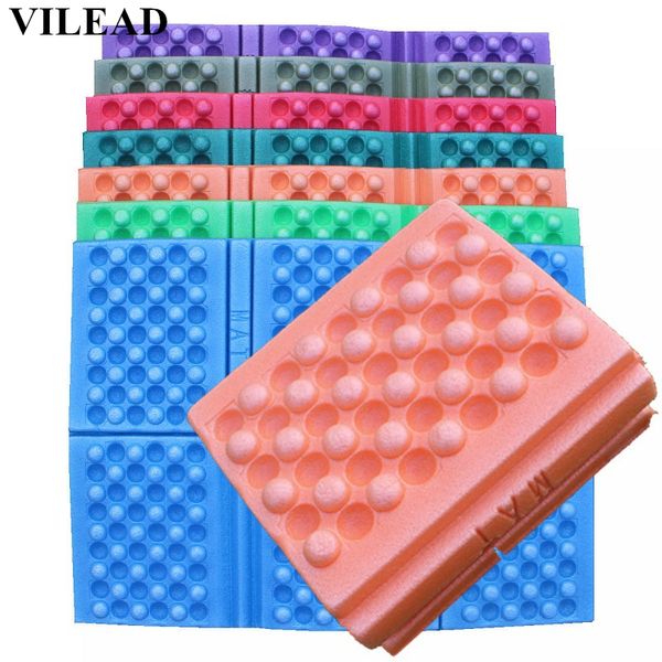 

vilead new 6 colors outdoor 6 folding xpe waterproof camping mat picnic damp proof sitting mat cushion foam sitting cushion