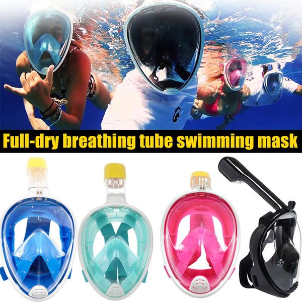 

2019 wholesale foldable anti fog full face mask detachable dry snorkeling diving scuba mask for swimming equipment