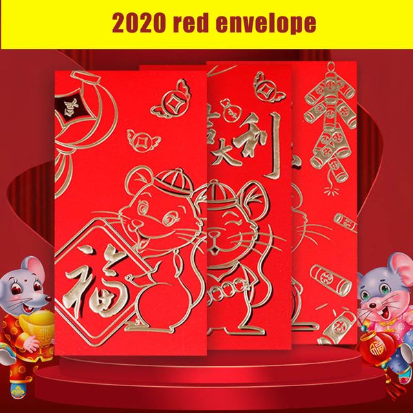 

chinese red envelopes 2020 chinese mouse year lucky money packets 6pcs red packet sep99