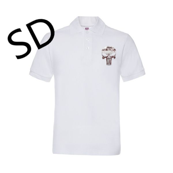 

dropshipping streetwear men polo shirt bloody punisher skull polo shirt men camisetas hombre graphic polo homme clothing, White;black