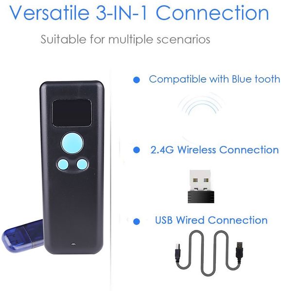 

barcode 2d qr 2.4g bluetooth pocket mini scanner bar code reader portable scaner wireless smartphone android windows mobile