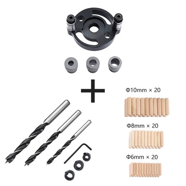 

wood drill guide locator self-centering drilling hole puncher doweling saw jig set woodworking carpentry toolss