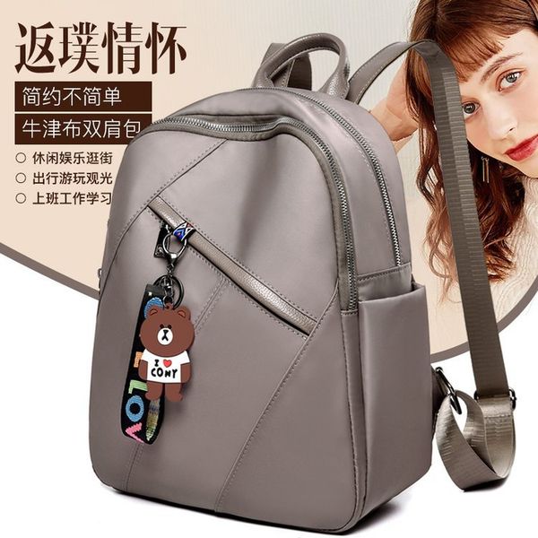 

new style oxford cloth casual shoulder pendant bear women's bag export 1083