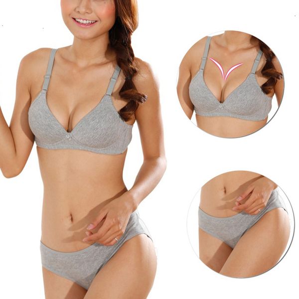 

bra women sets lingerie girls no rims glossy bras underwear push up padded cotton brassiere panties female, Red;black