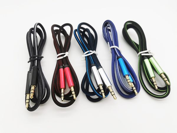 

1й / 3 фут od 3,8 3,5 ткань джинсовых мужчин расширение автомобиля aux аудио кабель 20