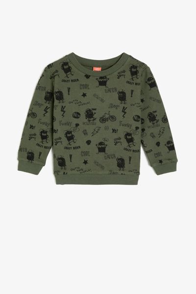 

koton kids green child sweatshirt, Black