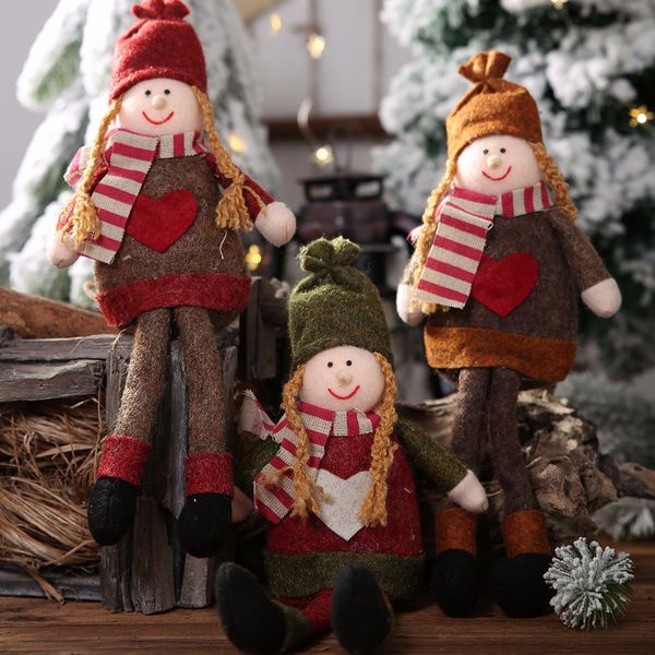 

11 style christmas dolls gril boy doll xmas tree hanging pendant merry christmas tree decoration dolsl adornos de navidad 2019