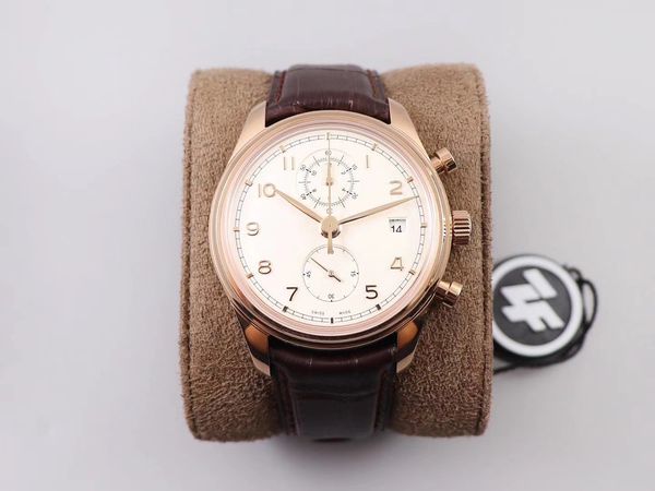 

zf 2020the highest version of portugal series multifunctional chronowatch cal.89361 with a movement of 42mmx13.5mm, Slivery;brown