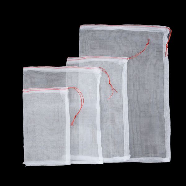 

50pcs завод фрукты кулиской mesh чистая сумка анти птица сетки protect пакет открытый