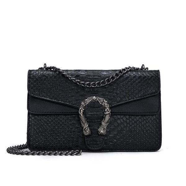 

snake fashion brand women bag alligator pu leather messenger bag designer chain shoulder crossbody bag women handbag
