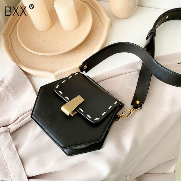 

bxx] solid color leather saddle bags for women 2019 fashion wide strpas crossbody shoulder messenger bag female handbags hj971